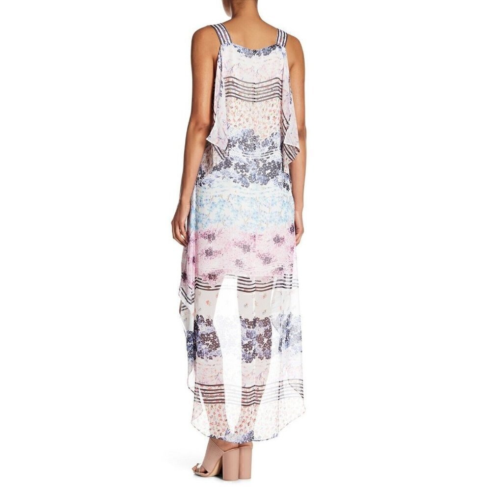 BCBGMAXAZRIA Womens Aaric Floral Hi Lo Asymmetrical Dress Size XS - Picture 6 of 11